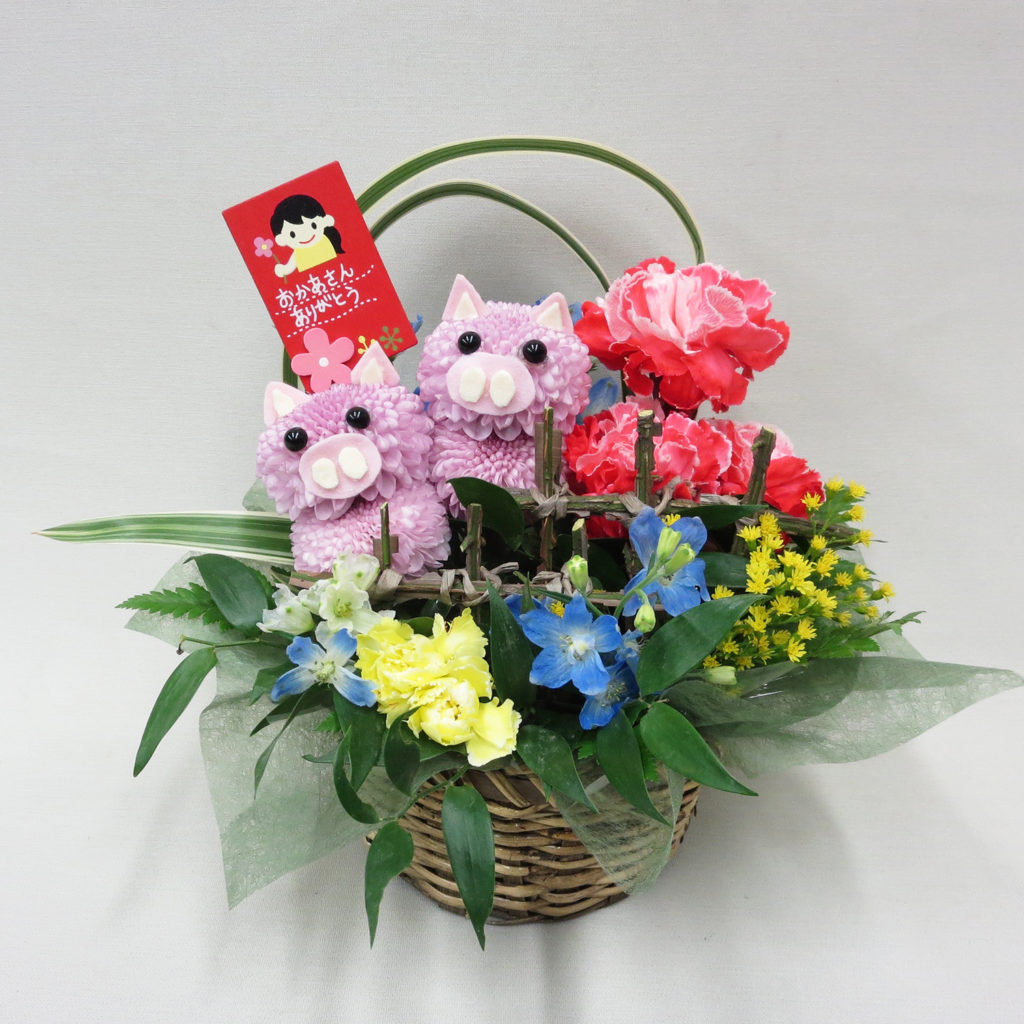 子ブタ２ピンク★アレンジメント