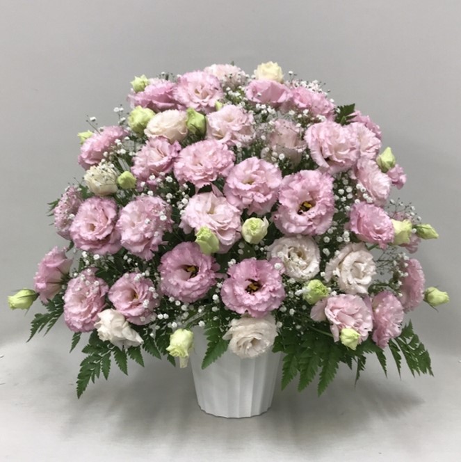 【御供】Pトルコキキョウとカスミソウのアレンジメント_50_MS-OS