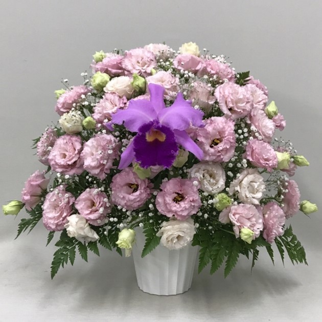 【御供】カトレアとPトルコキキョウのアレンジメント_50_MS-OS