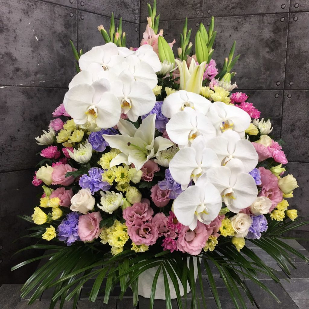 【御供】胡蝶蘭入り和洋MIXアレンジメントMIX_80_SP-OS