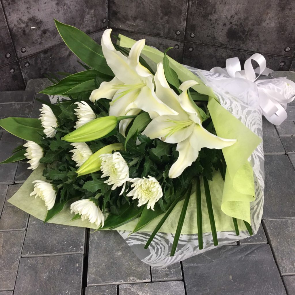 【御供】ユリと白菊の花束W_60_SP-OS